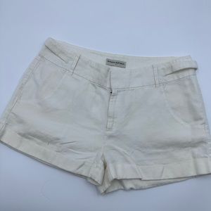 Banana Republic ivory linen/cotton short 2 spots as shown in photos size 12